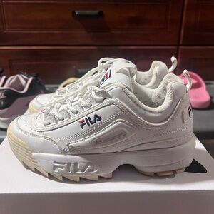 Fila White Chunky Sneakers